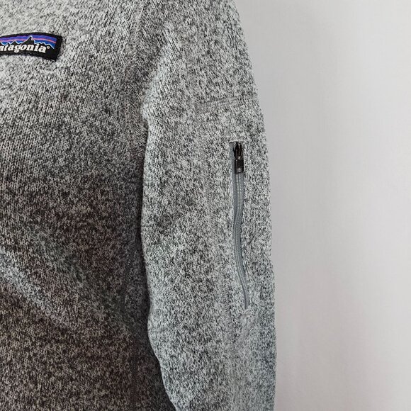 Patagonia Womens Better Sweater M 1/4 Zip Fleece Pullover Sweater Gray Cozy Warm - Picture 11 of 16